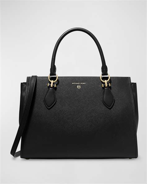 michael kors medium travel tote black|Michael Kors marilyn medium saffiano.